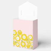 Minimalistische moderne zonnebloem minimale aangep bedankdoosjes (Geopend)