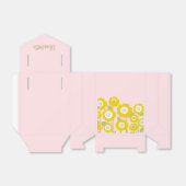 Minimalistische moderne zonnebloem minimale aangep bedankdoosjes (Uitgevouwen)