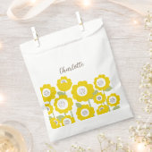 Minimalistische moderne zonnebloem minimale aangep bedankzakje (Geknipt)