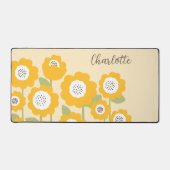 Minimalistische moderne zonnebloem minimale aangep bureaumat (Voorkant)