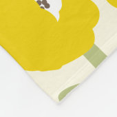 Minimalistische moderne zonnebloem minimale aangep fleece deken (Hoek)