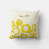 Minimalistische moderne zonnebloem minimale aangep kussen (Voorkant)