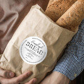 Minimalistische moderne zuurdesem broodhuisje wet ronde sticker