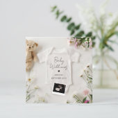 Minimalistische moderne zwangerschapsaankondiging kaart (Staand voorkant)