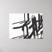 Minimalistische moderne zwart-wit abstracte muurku canvas afdruk (Voorkant)