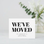 Minimalistische moderne zwart-wit bewegende aankondigingskaart (Staand voorkant)