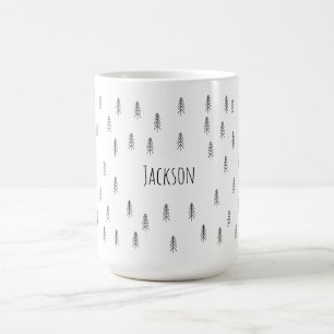Minimalistische moderne zwart-wit – Douane Koffie  Koffiemok