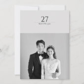 Minimalistische moderne zwart-wit eenvoudige bruil kaart (Voorkant)