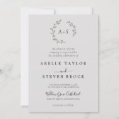 Minimalistische moderne zwart-wit eenvoudige bruil kaart (Achterkant)