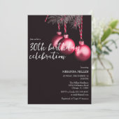 Minimalistische moderne zwart-wit kerstverjaardag kaart (Staand voorkant)