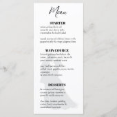 Minimalistische moderne zwart-wit paar silhouet menu (Voorkant)