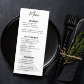 Minimalistische moderne zwart-wit paar silhouet menu