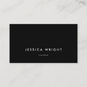 Minimalistische moderne zwart-wit professional visitekaartje (Voorkant)