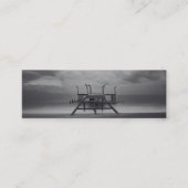 Minimalistische moderne zwart wit schone foto mini visitekaartje (Voorkant)