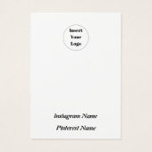 Minimalistische moderne zwart-wit sieraden display visitekaartje (Achterkant)