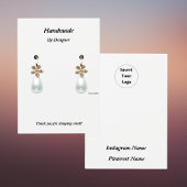 Minimalistische moderne zwart-wit sieraden display visitekaartje