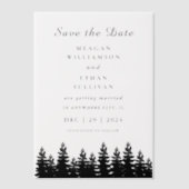 Minimalistische Moderne Zwart Wit Zomer WeddingQRC Vellum Uitnodigingen (Voorkant)