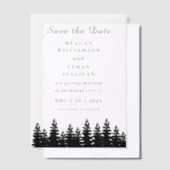 Minimalistische Moderne Zwart Wit Zomer WeddingQRC Vellum Uitnodigingen (Offset)