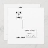 Minimalistische moderne zwart-witscan naar RSVP-ka (Voorkant / Achterkant)