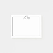 Minimalistische moderne zwarte boog Elegant gepers Post-it® Notes (Voorkant)
