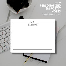 Minimalistische moderne zwarte boog Elegant gepers Post-it® Notes