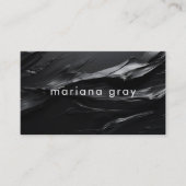 Minimalistische moderne zwarte verf visitekaartje (Voorkant)