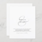 Minimalistische moderne zwarte witte ampersand-huw (Voorkant / Achterkant)