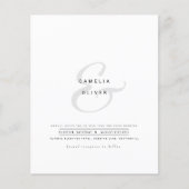 Minimalistische moderne zwarte witte ampersand-huw flyer (Voorkant)