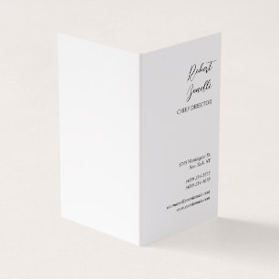 Minimalistische moderne zwarte witte gepersonalise visitekaartje