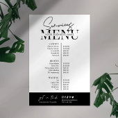 Minimalistische moderne zwarte witte salons servic poster