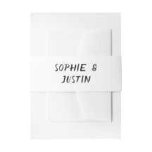 Minimalistische moderne zwarte & witte trouwdag