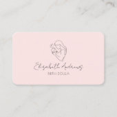 Minimalistische Moeder & Baby Line Art – Doula, vr Visitekaartje (Voorkant)