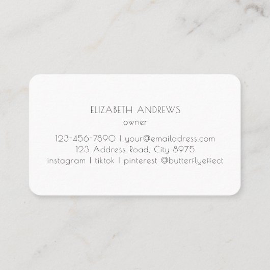 Minimalistische Moeder & Baby Line Art – Doula, vr Visitekaartje (Achterkant)