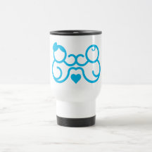 Minimalistische Moeder En Baby Hart Lijn Kunst Cad