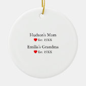 Minimalistische moeder gepromoveerd tot oma keramisch ornament (Voorkant)