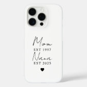 Minimalistische moeder Nana EST jaar gepersonalise Case-Mate iPhone Case (Achterkant)