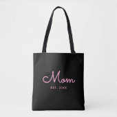 Minimalistische Moeder Opgericht Roze Typografie Tote Bag (Voorkant)