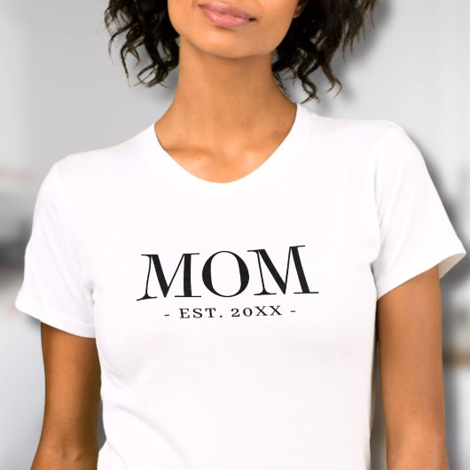 Minimalistische Moeder Opgericht T-shirt