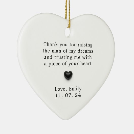 Minimalistische moeder van de bruidegom cadeau van keramisch ornament (Rechts)