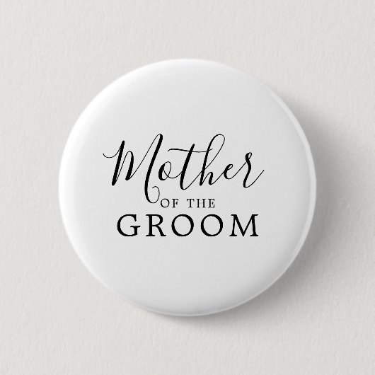 Minimalistische moeder van het Groom-Vrijgezellenf Ronde Button 5,7 Cm (Voorkant)