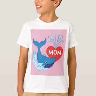 Minimalistische Moederdag-dolfijn T-shirt
