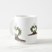 Minimalistische Mok met Hart van Boomwortels (Voorkant links)