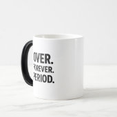 Minimalistische mok met 'Over Forever Period' (Voorkant links)