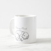 Minimalistische Mok met Slaap Humeur Hond (Voorkant links)