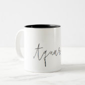 minimalistische Mok van de waterrivierdierenriem (Voorkant links)