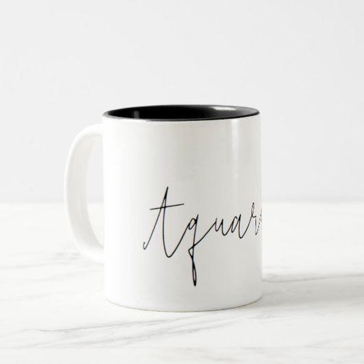 minimalistische Mok van de waterrivierdierenriem (Voorkant links)