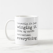 Minimalistische Mok van Gezegde die het alleen maa (Links)