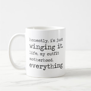 Minimalistische Mok van Gezegde die het alleen maa