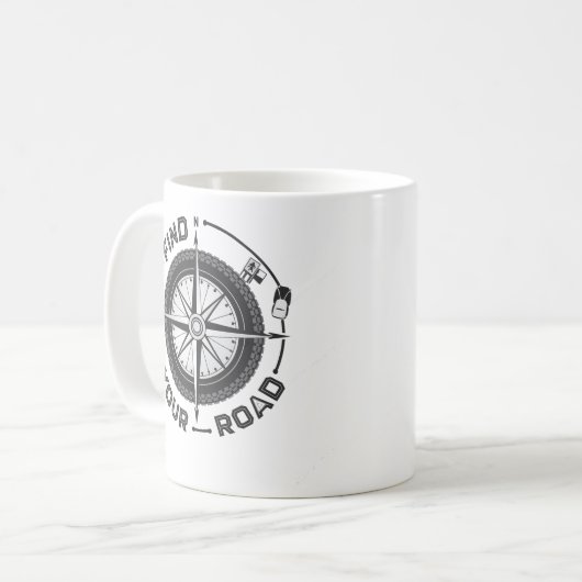 Minimalistische Mok van het motorkompas (Voorkant links)