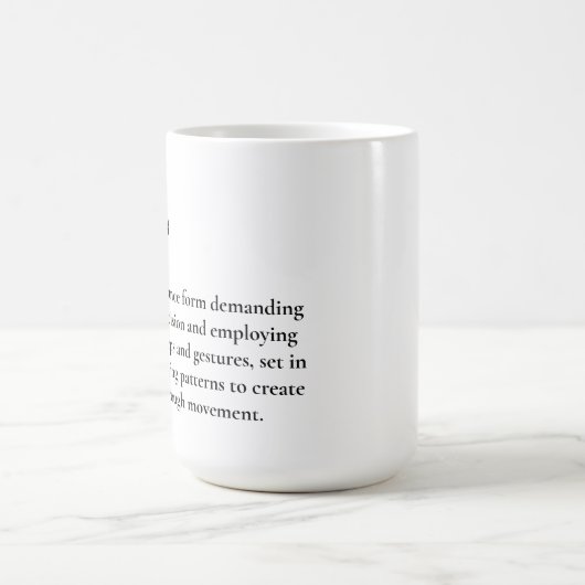 Minimalistische Mok voor balletdefinitie (Center)